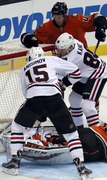 Kane paces Chicago past Anaheim 3-2 in Black Friday rivalry